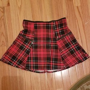Stoosh Red Plaid Skirt